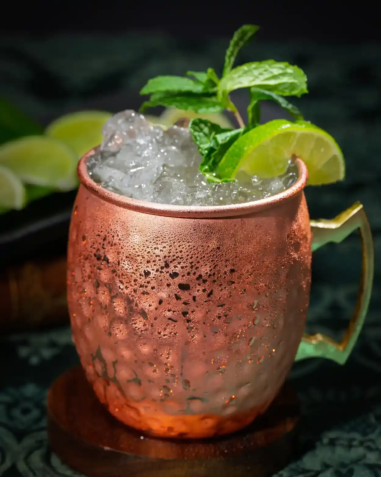 A picture of a Tipsy Tiger signature cocktail, the Jarkarta Mule